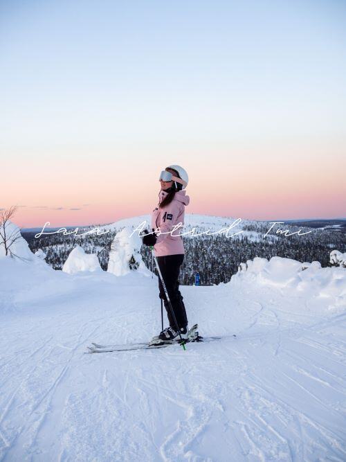 Laskettelu Salla kuvapankkikuva